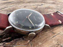 Load image into Gallery viewer, Ancre 'Prima' Black Dial Military Style Dial with Ultra Fine Gold Markings, Manual, 35mm