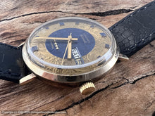 Load image into Gallery viewer, Longines Admiral Lapiz Blue and Gold Floral Design, Automatic, 35mm
