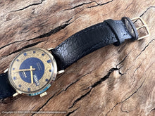 Load image into Gallery viewer, Longines Admiral Lapiz Blue and Gold Floral Design, Automatic, 35mm