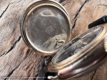 Load image into Gallery viewer, Illinois Early Clam Case with Black Numbers on Porcelain Dial, Manual, 35.5mm