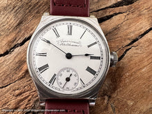 Load image into Gallery viewer, Waltham Roman Numerals on Porcelain Dial in Tonneau Case , Manual, 31x31.5mm