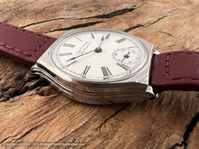 Load image into Gallery viewer, Waltham Roman Numerals on Porcelain Dial in Tonneau Case , Manual, 31x31.5mm