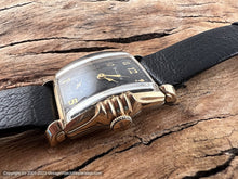 Load image into Gallery viewer, Bulova Black Dial Beauty in Decorative Golden Case, Manual, 25x36mm