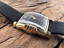 Load image into Gallery viewer, Bulova Black Dial Beauty in Decorative Golden Case, Manual, 25x36mm