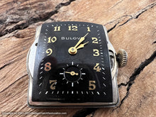 Load image into Gallery viewer, Bulova Black Dial Beauty in Decorative Golden Case, Manual, 25x36mm