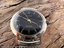 Load image into Gallery viewer, Bulova Beautiful Black Dial with Gold Numbers and Case, Manual, 35mm