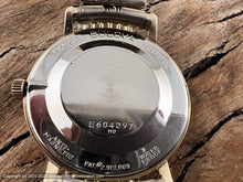 Load image into Gallery viewer, Bulova Beautiful Black Dial with Gold Numbers and Case, Manual, 35mm