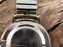 Load image into Gallery viewer, Bulova Beautiful Black Dial with Gold Numbers and Case, Manual, 35mm