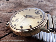 Load image into Gallery viewer, Wyler Incaflex Golden Dial with Round Date Window at 5 o&#39;clock, Manual, 33.5mm
