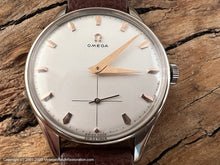Load image into Gallery viewer, Omega c.1949 Pearl White Dial, Rose Gold Markers, in Large Case, Manual, Huge 38.5mm