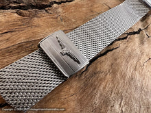Load image into Gallery viewer, Longines Brushed Linen Dial in a Tonneau Case with Mesh Bracelet with Box, Automatic, 30x30mm