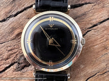 Load image into Gallery viewer, Wittnauer Black and Gold Dial with Triangular Design Hands, Manual, 34mm