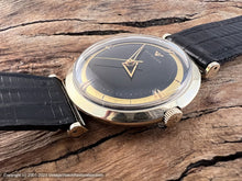 Load image into Gallery viewer, Wittnauer Black and Gold Dial with Triangular Design Hands, Manual, 34mm