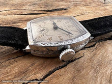 Load image into Gallery viewer, Elgin Original Light Gray Dial in Stunning Decorative Tonneau Case, Manual, Huge 31x39mm