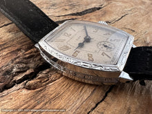 Load image into Gallery viewer, Elgin Original Light Gray Dial in Stunning Decorative Tonneau Case, Manual, Huge 31x39mm