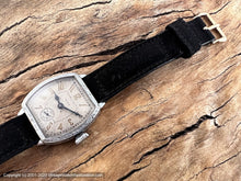 Load image into Gallery viewer, Elgin Original Light Gray Dial in Stunning Decorative Tonneau Case, Manual, Huge 31x39mm