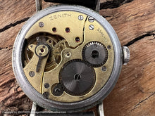 Load image into Gallery viewer, Zenith Yellow Patina Dial with Fine Black Numbers c1940s, Manual, 33mm