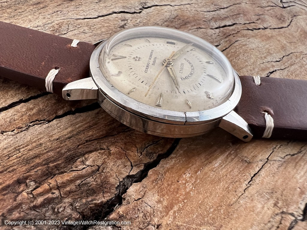 Eterna-Matic (Cuervo y Sobrinos Habana) Parchment Patina Dial with