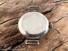 Load image into Gallery viewer, Weill & Cie Trench with Porcelain Dial and Roman Numerals in Sterling Silver Clam Case, Manual, 34mm