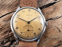 Load image into Gallery viewer, Zenith Amber Orange Dial with Black Numbers and Hands, Manual, 36mm