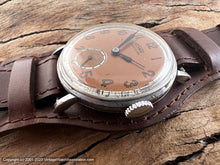 Load image into Gallery viewer, Technos Military Style Two Tone Rust-Orange Dial, Manual, Large 35mm