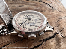 Load image into Gallery viewer, Wittnauer Chronograph Tachymeter Telemetre Blue and Red Marking Venus 175 , Manual, 33 mm