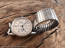 Load image into Gallery viewer, Wittnauer Chronograph Tachymeter Telemetre Blue and Red Marking Venus 175 , Manual, 33 mm