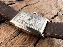 Load image into Gallery viewer, Waltham Amber Lumed Numbers in Stepped Case, Manual, 23.5x37mm