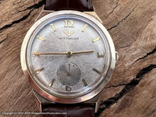 Load image into Gallery viewer, Wittnauer Sixties Silver Floral Pattern Dial with Original Box, Manual, 32.5mm