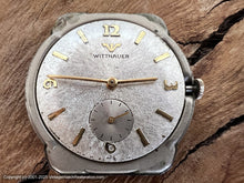 Load image into Gallery viewer, Wittnauer Sixties Silver Floral Pattern Dial with Original Box, Manual, 32.5mm