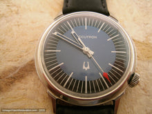 Load image into Gallery viewer, Rare Blue Sunburst Pattern Accutron, Electric, 35mm