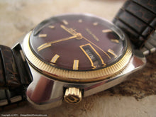 Load image into Gallery viewer, Day-Date Brown Dial Accutron Tonneau, Electric, 35x41mm