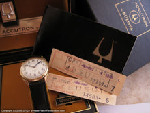 Load image into Gallery viewer, Mint NOS Bulova Accutron Railroad Approved with Box and Tags, Electric, Very Large 35mm