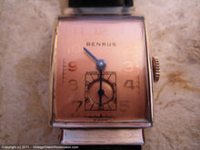 Load image into Gallery viewer, Salmon Dial Benrus Tank Rose Gold Case, Manual, 22x32mm