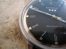 Load image into Gallery viewer, Elegant Benrus Black Gothic Deco Dial, Automatic, 33.5mm