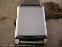 Load image into Gallery viewer, Benrus Tank with Decorative White Gold Filled Case and Amber Crystal, Manual, 24.5x37.5mm