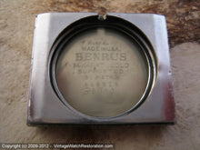 Load image into Gallery viewer, Benrus Tank with Decorative White Gold Filled Case and Amber Crystal, Manual, 24.5x37.5mm