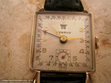 Load image into Gallery viewer, Rare Square Benrus Day/Date Gem, Manual, 26x26mm