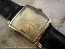 Load image into Gallery viewer, Benrus Sweet Square Case with Gold Sunburst Dial, Manual, 25.5x34.5mm