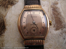 Load image into Gallery viewer, Stunning Two-Tone Dial Barrel Shape Rose Gold Benrus, Manual, 28x37mm