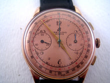 Load image into Gallery viewer, Breitling Venus 175 Salmon Deco Dial, Chronograph, Huge 38mm