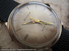 Load image into Gallery viewer, Classic 1960 Bulova with Gold Textured Dial, Manual, Large 34mm