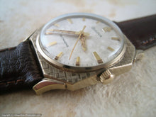Load image into Gallery viewer, Quintecential Sixties Styling Asymetric Bulova with Textured Case and Dial, Automatic, 31x31