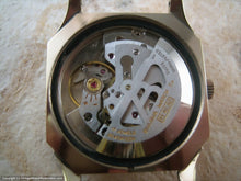 Load image into Gallery viewer, Quintecential Sixties Styling Asymetric Bulova with Textured Case and Dial, Automatic, 31x31