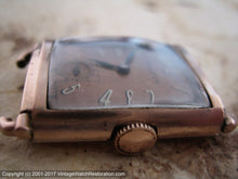 Load image into Gallery viewer, Copper Dial Bulova in Rectangular Copper-Gold Case, Manual, 21x28.5mm