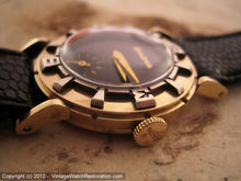 Load image into Gallery viewer, Birkshire model with a WOW Rare Black Dial Bulova with Raised Silver Deco Numbers around Bezel, Manual, 31mm