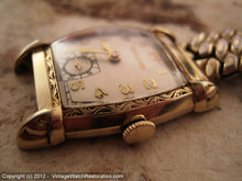 Load image into Gallery viewer, Minty Fifties Bulova Art Deco Design Gem with Original Box, Manual, 25x36.5mm