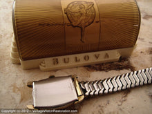 Load image into Gallery viewer, Minty Fifties Bulova Art Deco Design Gem with Original Box, Manual, 25x36.5mm
