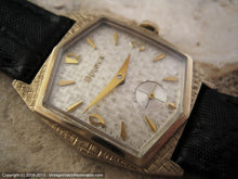 Load image into Gallery viewer, Waffle Six Sided Dial Bulova with Art Deco Numbers, Manual, 28x35mm