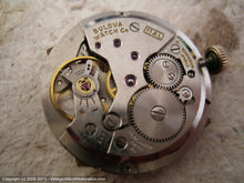 Load image into Gallery viewer, Waffle Six Sided Dial Bulova with Art Deco Numbers, Manual, 28x35mm